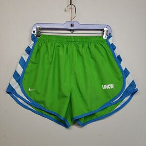 UNCW Nike Tempo Shorts Womens Large Green Blue Stripe Seahawks Dri-Fit Running